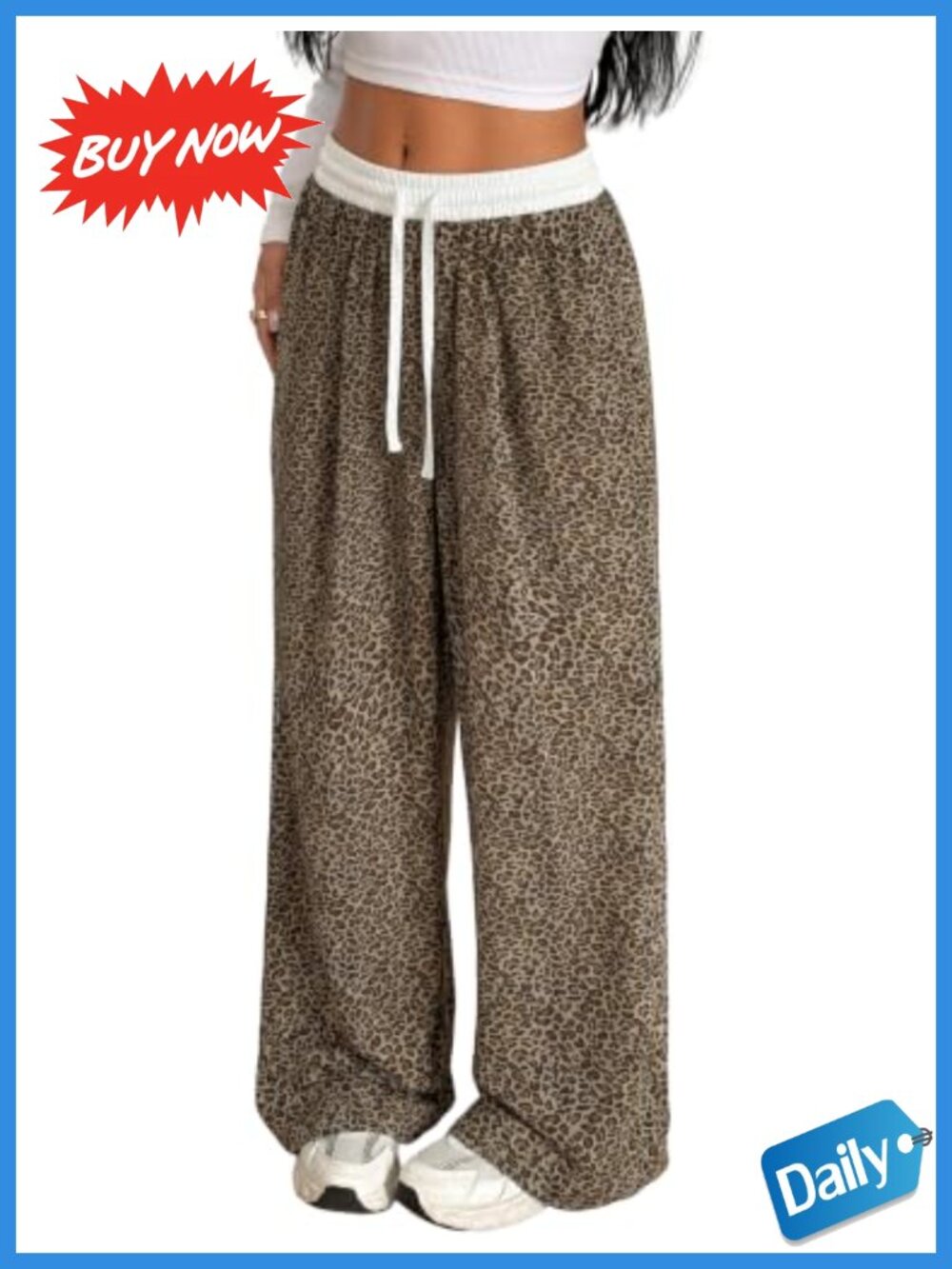 Women Wide Leg Sweatpants High Rise Drawstring Pockets Fleece Blend